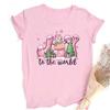 Camisa Navideña Rosa Retro para Mujer Camisa Vintage de Vacaciones