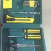 Conjunto de 11 peças de chave de fenda de cabeça dupla conjunto de ferramentas de ferragens conjunto manual de caixa de ferramentas combinada bolsa de presente pequena 12
