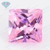 Huagang Gema Cuadrada Ángulo Recto Zircón Rosa CZ Un Agujero Piedra Nudista Venta al Por Mayor Línea Lateral Perforada Joyería