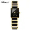 CHENXIchenxi Reloj de Pareja Cuadrado Explosivo Reloj para Mujer Reloj para Hombre Reloj de Cerámica Reloj de Cuarzo de Moda 104A