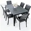 Combinação de Mesa e Cadeira para Exterior Mesa e Cadeira para Exterior Madeira Anti-Corrosão para Exterior Mesa de Jantar para Jardim Pátio Café Mesa e Cadeira para Exterior de Lazer