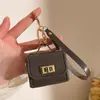 Mini Bolsa Chaveiro Couro PU Bolsa de Mão Porta-Moedas Acessórios Pingente Bolsa para Celular Joia Pendurada Presente