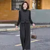 Elegante conjunto de tres piezas 2026 para mujeres de mediana edad, talla petite, moderno y chic, diseño nuevo, talla grande, atuendo versátil