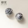 Pulseira de Prata Pura 999 com Contas Espaçadoras Pixiu Prata Retrô 3D 16mm Contas Soltas Material para Tecelagem Manual DIY Acessórios T0337