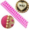 Colar de pérolas comprido molde de silicone bolo fondant bolo molde de decoração de chocolate bolo DIY molde de cozimento