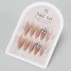 Uñas Postizas de Mano para Verano Piezas de Uñas con Pedrería Ojo de Gato Avanzado Explosiones del Pequeño Libro Rojo Uñas Postizas de Chica Popular