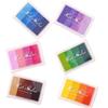 Almohadilla de Tinta Gradiente de 4 Colores para Niños, Cintura Cóncava, DIY, Creativa, Linda, Sello de Color Complementario, Mini Almohadilla de Tinta Cuadrada