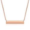 Siete cuentas palabra tira horizontal perla placa de luz collar de acero de titanio mujeres DIY acero inoxidable BAR colgante largo moda