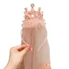 Acessórios de Cabeça Infantis, Coroa de Princesa para Bebê, Acessórios com Véu, Faixa de Cabelo, Chapéu de Aniversário, Acessórios de Cabelo, Acessórios de Cabelo Doces e Delicados para Meninas