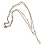 Collar con Borlas de Perlas y Flores de Doble Capa para Mujer, Estilo Coreano, Gama Alta, Lujo Ligero, Cadena para Clavícula de Nicho, Accesorio Elegante