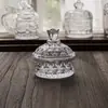 Frasco de Azúcar Grueso de Cristal Caja de Almacenamiento de Joyería Bastoncillos de Algodón Azúcar Seco Hogareño con Tapa Vela de Aromaterapia Desmagnetizador