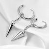 Moda Transfronteriza Europea y Americana Acero Inoxidable Dorado 18K Colgante de Cono Triangular Largo con Remache de 14 mm Pendientes Versátiles al por Mayor para Mujer