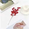 Acessórios de ramo de flor e fruta artificial de Natal, decorações de feriado, frutas vermelhas, azevinho, acessórios de fruta da sorte, fabricante de origem transfronteiriça