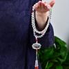 Pulseira de cristal branco quente Taobao 8mm 108 contas DIY para mão com pingente de Lótus corrente de suéter dupla finalidade