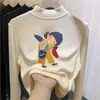 Camiseta térmica para niña con forro de polar, cuello semi-alto, camiseta gruesa, nuevo estilo otoño/invierno 2026, tejido cepillado, para niños de talla mediana y grande
