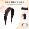 Faixa de Cabelo Peruca Trança Espinha de Peixe Magnética Tudo-em-Um Acessórios de Cabelo Trança Longa para Mulheres Faixa de Cabelo Adorno para o Topo da Cabeça