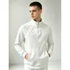 Sudadera con Cremallera de Forro Polar Casual para Hombre Pulóver Ajuste Holgado para Hombre Chaqueta Deportiva Cuello Alto Estilo Americano