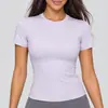 Camiseta de Manga Corta para Mujer, Adelgazante, Amigable con la Piel, Sensación de Segunda Piel, para Deporte, Fitness, Yoga, Pilates, Entrenamiento