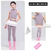 Traje de danza jazz para niñas, top morado de alta gama con un pequeño cuello alto, conjunto de yoga, body, traje de baile de espectáculo jazz para niñas