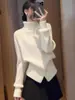 Suéter de Gola Alta Estilo Casual para Mulheres 2026 Novo Inverno Espessado Tamanho Grande Malha Base para Roupas de Exterior ou Roupa Íntima