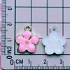 Série Rosa Galvanizada Pequena Flor de Laço Estilo Chanel Flor de Cerejeira Rosa Fivela de Sapato Acessórios de Penteado