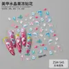 Nuevas Calcomanías Lindas de Dibujos Animados para Uñas Fruta Monstruo 5D Relieve Tridimensional Gelatinosas Adhesivas para Uñas