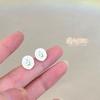 Hielo Cristal Transparente Diamante Triturado Pendientes de Tachuela Estudiante Pendientes para Mujer Temperamento Celebridad de Internet Douyin Estilo Caliente Nicho Sentido de Alta Gama Pendientes Joyería para Orejas