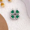 Colgante Transfronterizo Corazón Colorido Circonita Collar Magnético Colgante Elegante Simple Nicho Moda Accesorios de Joyería DIY