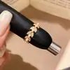 Anel Aberto Flor de Zircônia Vintage Estilo Francês para Mulheres, Anel de Dedo Indicador Ajustável da Moda de Luxo Leve de Alta Qualidade