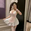 Lencería Sexy Uniforme de Secretaria y Sirvienta Juego de Rol de Burlas en Pareja Cosplay Atuendo de Coqueteo para Esposa