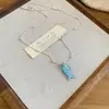 Collar Redondo de Concha Estilo Isla Romántico, Lujo Ligero y Sensación de Alta Gama, Cadena para Clavícula, Accesorio Versátil de Nicho para Vacaciones en la Costa para Mujeres