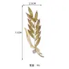 Broche Criativo Estilo Natural Pastoral Espiga de Trigo Pin para Homens e Mulheres Corsage Folhas Broche de Cobre Zircônia Acessórios de Vestuário