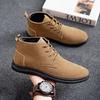 Botas Martin blancas de caña media para hombre, estilo británico, caña alta, para otoño e invierno, nuevas botas cortas informales para estudiantes y exteriores.