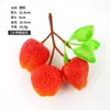 Atacado Ponto Plástico Fruta Morango Modelo Vitrine Pvc Morango Morango Falso Morango Artificial Modelo de Morango