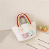 Nuevo bolso coreano para bebé, mini cesta, bolso tejido, conejo de dibujos animados, niña, primavera, viaje, bolsa para snacks