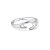 Diseño Casual y Versátil Anillo Liso Plata de Ley S925 Anillo Apilable Ropa de Trabajo Diaria Clásico Elegante Anillo para el Dedo Índice Venta al por Mayor