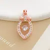 Colgante de Moda Inteligente Estrella de Seis Puntas Incrustada con Circonita Colgante Versátil Joyería que No se Desvanece Nuevos Accesorios de Oro Rosa de 18 Quilates