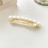 Clip para Flequillo de Perla de Color Primario de Aleación Coreana, Pinza Pequeña para el Cabello, Simple, Dulce, Elegante, Pinza de Resorte Dorada, Pinza para el Cabello, Accesorio para el Cabello