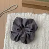 Goma para el pelo de color liso con textura plisada estilo japonés para coleta alta, Goma para el pelo estilo perezoso, Accesorio para el pelo versátil simple y elegante