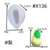 Molde de Silicona DIY Fruta Aguacate Sago Fruta Carambola Molde de Silicona para Pegamento de Cristal DIY Yeso Molde de Silicona Fácil de Desmoldar
