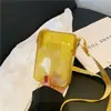 Bolsa de Teléfono Móvil de Hombro Único de PVC 2025, Bolsa Cuadrada Pequeña de Color Sólido, Bolsa de Gelatina, Bolsa de Maquillaje Cruzada, Bolsa Portátil para Guardar Maquillaje