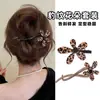 Accesorios para el Cabello Estilo Coreano Pinza para el Cabello Estampado de Leopardo Flor Elegante Pinza 2025 Nueva Pinza Retorcida para el Cabello Volumen del Cabello Placa de Pinza de Una Pieza de Gama Alta