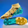 Zapatillas de fútbol transfronterizas en tallas 33-46, de caña alta, unisex, con tacos TF y tacos largos FG, adecuadas para competición estudiantil y entrenamiento en césped artificial