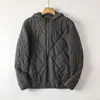 Nicho Japonês~Acolchoado de Diamante + Enchimento de Mistura de Seda Estilo Novo de Inverno Jaqueta Casual de Algodão com Capuz Unissex Roupas de Algodão