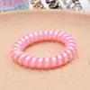 Elástico de Cabelo Transparente tipo Fio de Telefone, Brilhante Metálico com Recuperação e Palavra, Scrunchie Grande, Corda de Cabelo, Acessórios de Cabelo