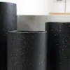 Maceta de cerámica multicolor con chorro de arena y láser, cilíndrica de arcilla, grande, con platillo, para balcón, planta de orquídea verde en maceta