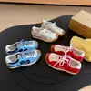 Tênis de Treino Agande em Couro Genuíno Feminino Sapatos de Caminhada com Solado Grosso Flor Pequena 2025 Novos Sapatos Femininos Respiráveis Casuais Esportivos Tênis para Corrida