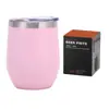 Amazon Cross-border 12ozU Copo de Ovo 304 Aço Inoxidável Camada Dupla Comércio Exterior Barriga Fria Copo Casca de Ovo Vinho Tinto