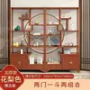 Nuevo mueble de tesoros múltiples estilo chino para sala de estar, mueble de tesoros múltiples de madera maciza, vitrina a juego para cama Luo Han
