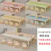 Mesa de Arte de Madera Maciza para Jardín de Infancia Mesa Combinada para Garabatear Mesa de Bloques de Construcción de Juguete para Niños Mesa de Juego de Aprendizaje para Pintura y Manualidades